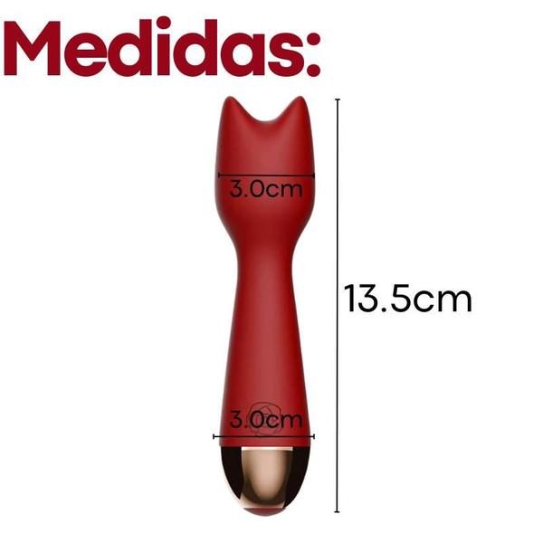 Imagem de Vibrador Recarregável 10 Vibrações New Cat Coleção Red Lovetoys