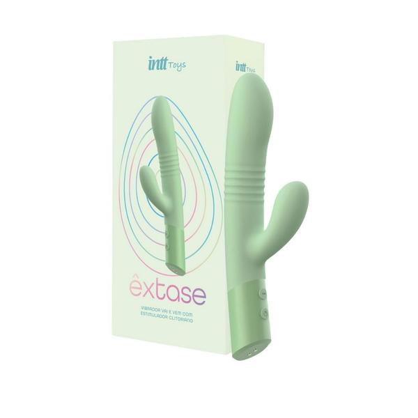 Imagem de Vibrador Recarregável com Movimento de Vai e Vem Extase Linha Wellness - Verde