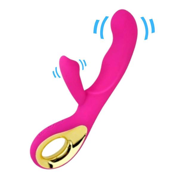 Imagem de Vibrador Recarregável Ponto G e Clitóris Com Textura Ondulada Alça Potente