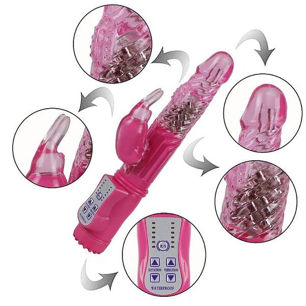 Imagem de Vibrador recarregável - rabbit texturizado - rotativo