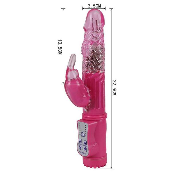 Imagem de Vibrador Rotativo Recarregável Jack Rabbit Com 36 Vibrações e Estimulador Clitóris Ponto G Vai e VEM SEXSHOP