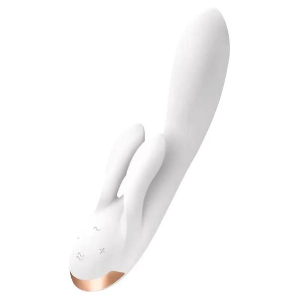 Imagem de Vibrador Satisfyer Double Flex Controle de Aplicativo Estimulação do Ponto G e do Clitóris À prova d'água