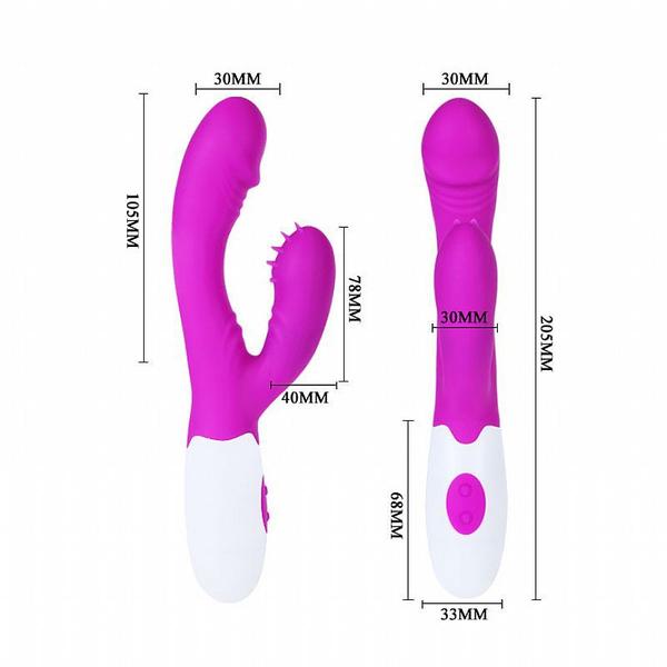 Imagem de Vibrador silicone c/ rabbit movimento no clitóris