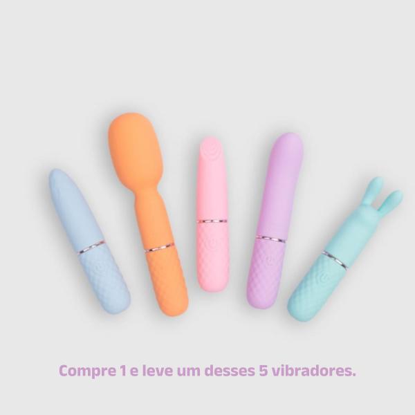 Imagem de Vibrador Surpresa Recarregável 5 vibradores Ganhe 1 Surpresa