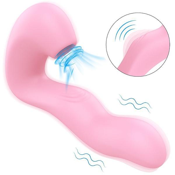 Imagem de Vibrador Tripla Estimulação Sugador Pulsação Penetração 3 em 1 Recarregável