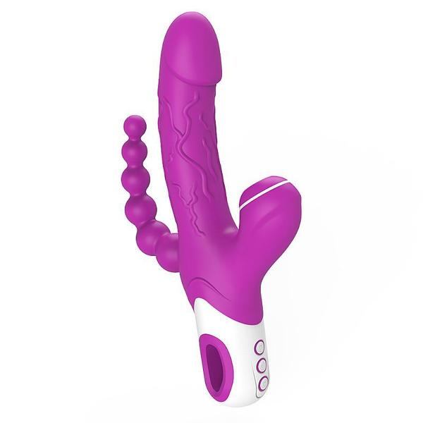 Imagem de Vibrador triplo estímulo eros com ondas de pressão