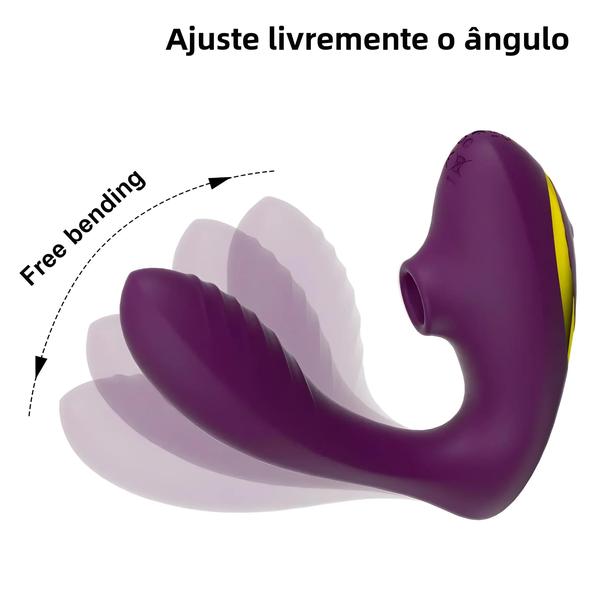 Imagem de Vibrador Vaginal com Sucção - 10 Velocidades e Estimulador de Clítoris