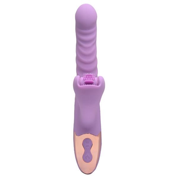 Imagem de Vibrador Vai e Vem Línguas Estimuladoras Giratórias E Aquecimento 23cm