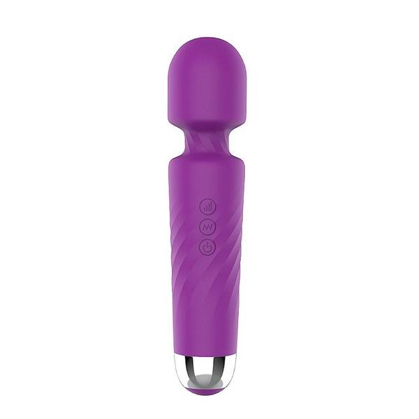 Imagem de Vibrador Varinha Mágica Recarregável 7 Vibrações com Cabeça Flexível Hero - Roxo