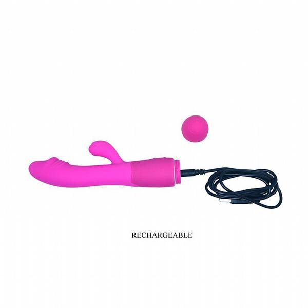 Imagem de VIBRO SILICONE RECARREGÁVEL COM RABBIT 30 vel