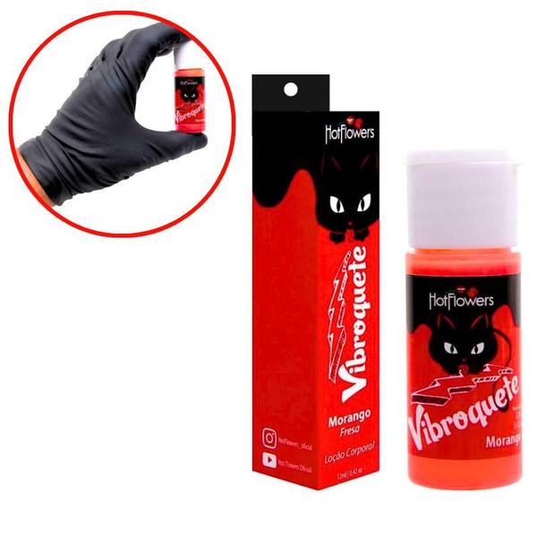 Imagem de Vibroquete Morango Vibrador Liquido Para Sexo Oral