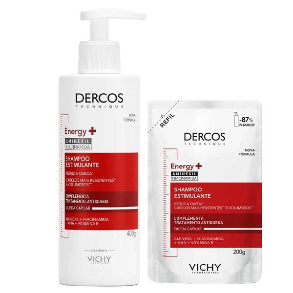 Vichy Dercos Energy+ Kit - Shampoo 400ml + Refil 200ml Vichy Dercos Energy+ Kit - Shampoo 400ml + Refil 200ml