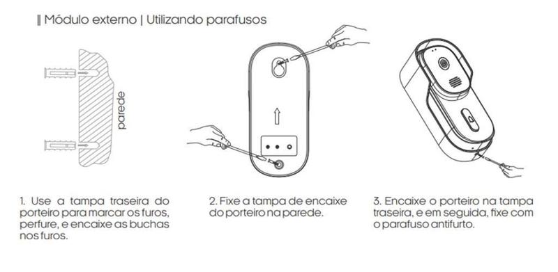 Imagem de Vídeo Campainha Porteiro Eletronico Touch Wifi