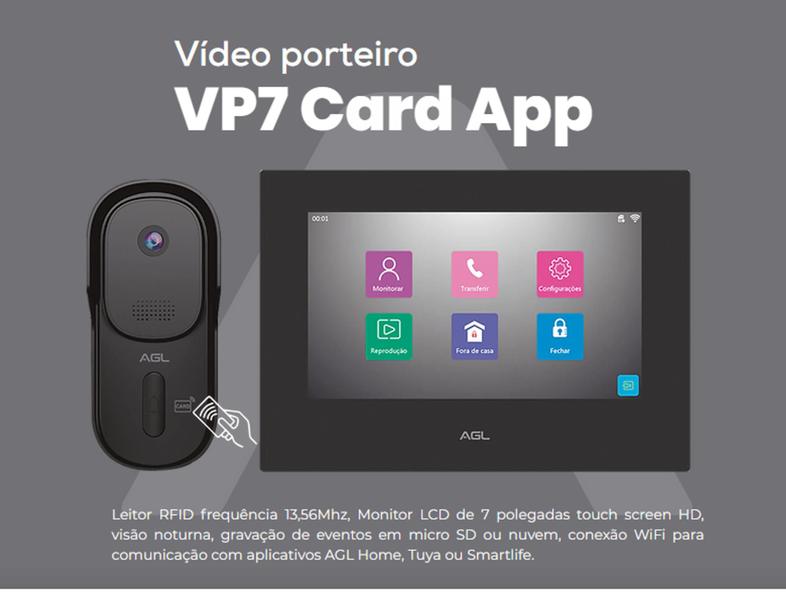 Imagem de Vídeo Campainha Porteiro Eletronico Touch Wifi Vp7 App Card 3827