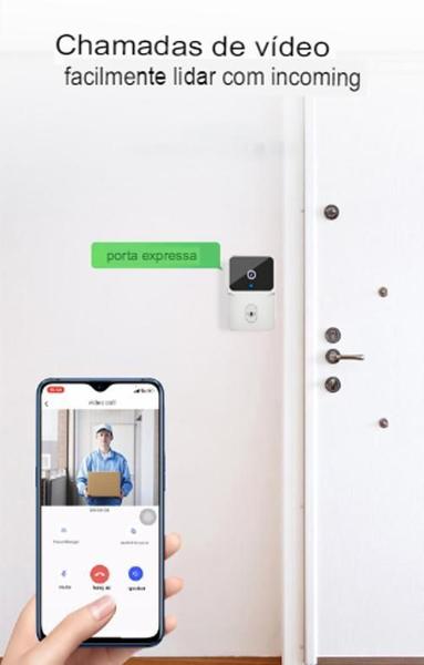 Imagem de Video Campainha Sem Fio Wifi Inteligente Tuya Interfone