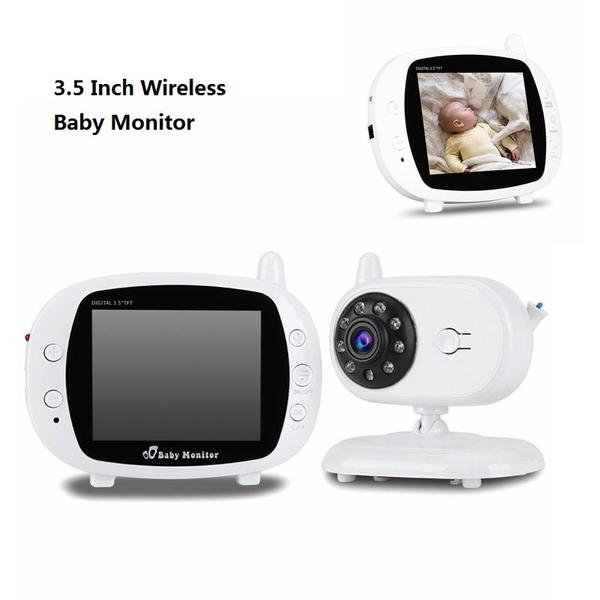 Imagem de Vídeo digital sem fio de 3,5 polegadas Baby Monitor Night Vision Security Camera Temperature Monitoring Monitores de Bebês