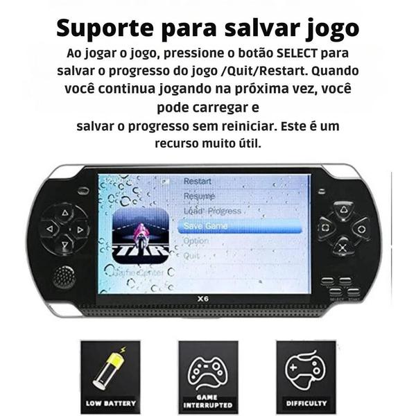 Imagem de Video Game Console Portátil Retrô MPX5 com Tela de 4.3  Diversão Clássica em Suas Mãos Jogos Clássicos e Design Compacto  Unity