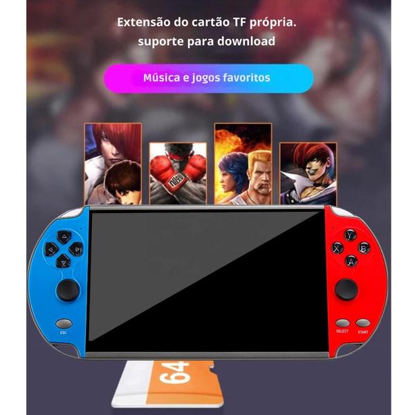 Imagem de Vídeo Game console Portátil Retrô X7 Tela 5.1 pol