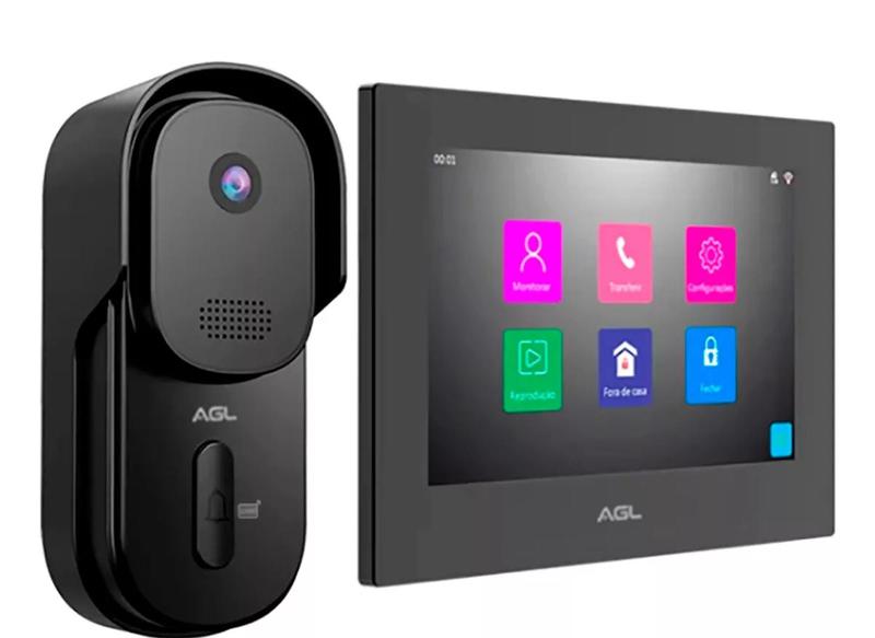 Imagem de Video Porteiro Agl Vp7 Card App Wifi Com Tela De 7 Polegadas touch 3827