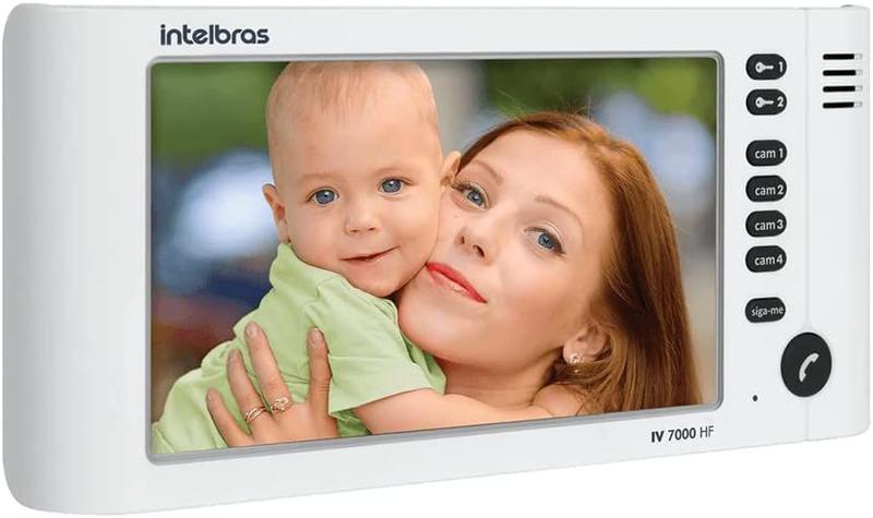 Imagem de Vídeo Porteiro Campainha Interfone com Video Intelbras Colorido Iv 7010 Lcd Com 2 Modulos Externos