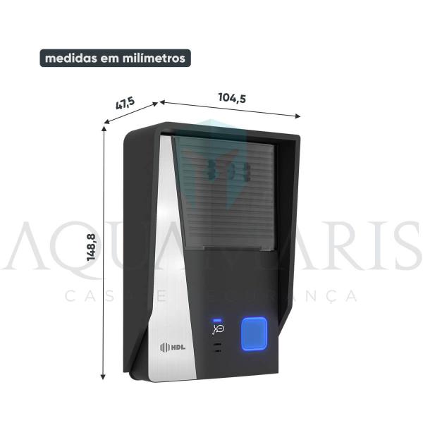 Vídeo Porteiro Com Wifi HDL Connect e Fechadura C90 PRO Ajustável Botão Imagem de Vídeo Porteiro Com Wifi HDL Connect e Fechadura C90 PRO Ajustável Botão