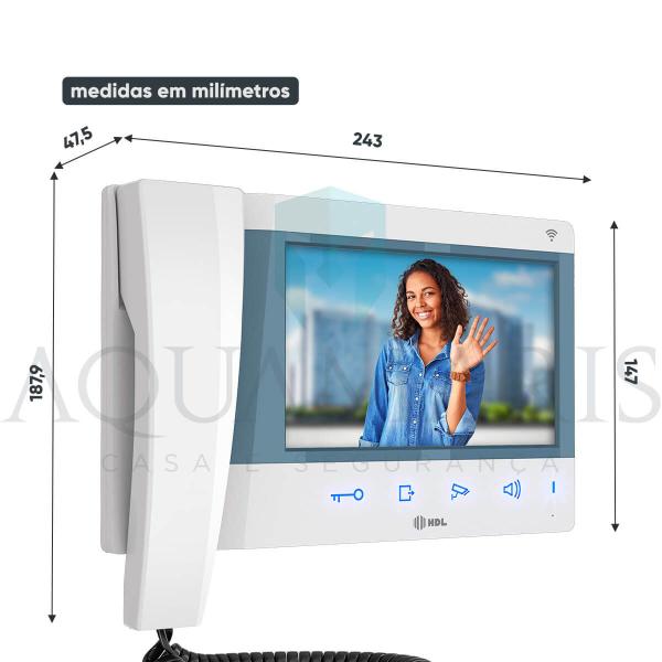 Vídeo Porteiro Com Wifi HDL Connect e Fechadura C90 PRO Ajustável Botão Imagem de Vídeo Porteiro Com Wifi HDL Connect e Fechadura C90 PRO Ajustável Botão