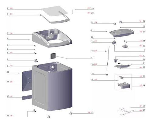 Imagem de Vidro Da Tampa Para Lavadora Electrolux Les11 - A99097503