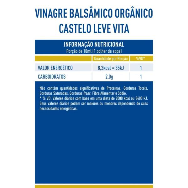 Imagem de Vinagre Balsâmico Orgânico 5% Castelo Vidro 250ml