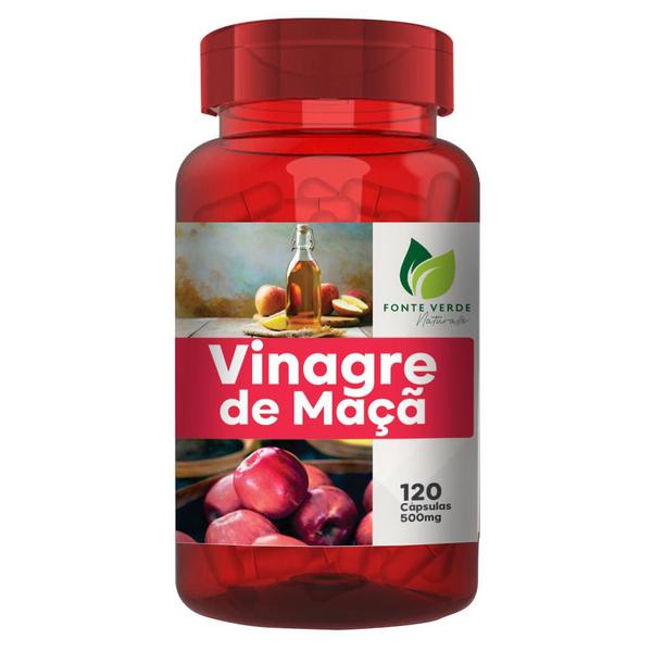 Imagem de Vinagre de Maça 500MG 120 Capsulas Fonte Verde