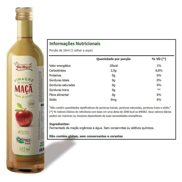 Vinagre De Maçã Orgânico São Roque 500ml - Fazenda São Roque Imagem de Vinagre De Maçã Orgânico São Roque 500ml - Fazenda São Roque