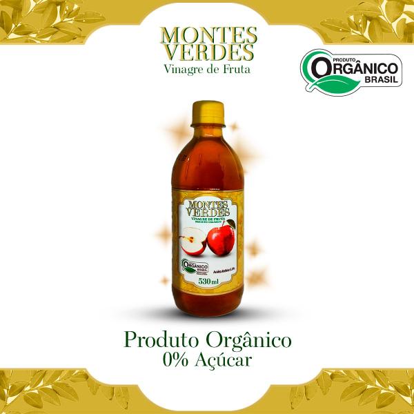 Vinagre de Maçã Orgânico - Zero Açúcar 530 mL Montes Verdes Imagem de Vinagre de Maçã Orgânico - Zero Açúcar 530 mL Montes Verdes