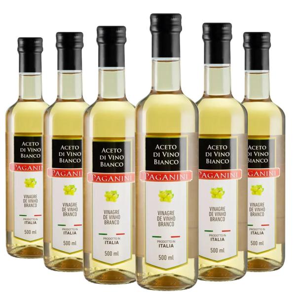 Vinagre De Vinho Branco Italiano Paganini 500Ml (6 Vidros) Imagem de Vinagre De Vinho Branco Italiano Paganini 500Ml (6 Vidros)
