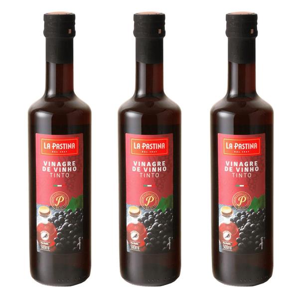 Vinagre Italiano La Pastina Vinho Tinto 500Ml (3 Unidades) Imagem de Vinagre Italiano La Pastina Vinho Tinto 500Ml (3 Unidades)