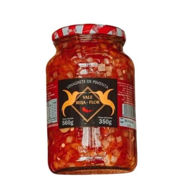 Vinagrete de Pimenta Dedo de Moça 560g - VALE BEIJA FLOR Imagem de Vinagrete de Pimenta Dedo de Moça 560g