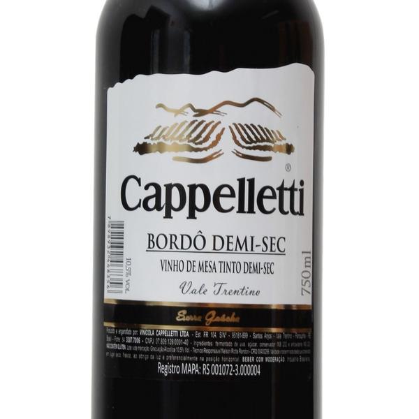 Imagem de Vinho Bordô Demi-Sec 750ml Cappelletti Kit 6