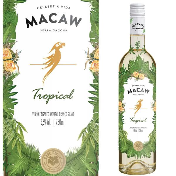Vinho Branco Frisante Casa Perini Macaw Tropical 750ml Imagem de Vinho Branco Frisante Casa Perini Macaw Tropical 750ml