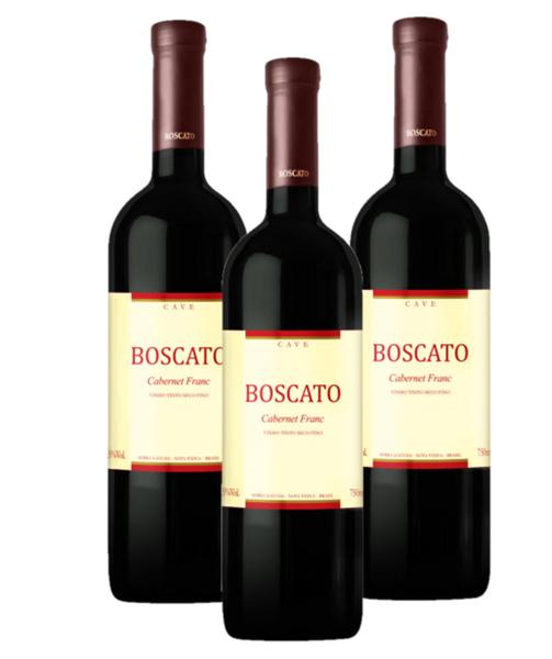 Imagem de Vinho Cabernet Franc Boscato Cave - Kit 3 unidades 750ml