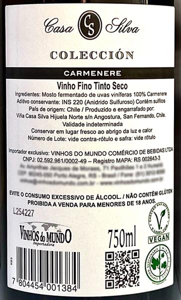 Imagem de Vinho Casa Silva Coleccion Carmenere  Kit 3 Garrafas  Oferta