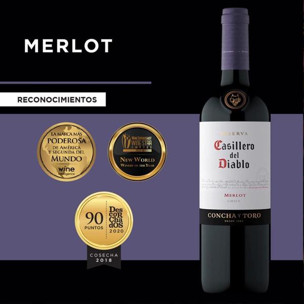 Imagem de Vinho Casillero Del Diablo Merlot 750Ml (6 Garrafas)