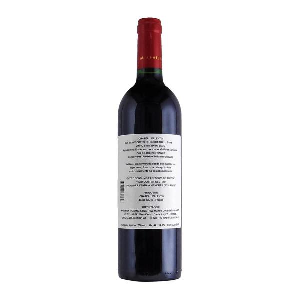 Imagem de Vinho Château Valentin Aop Blaye Côtes De Bordeaux 750Ml