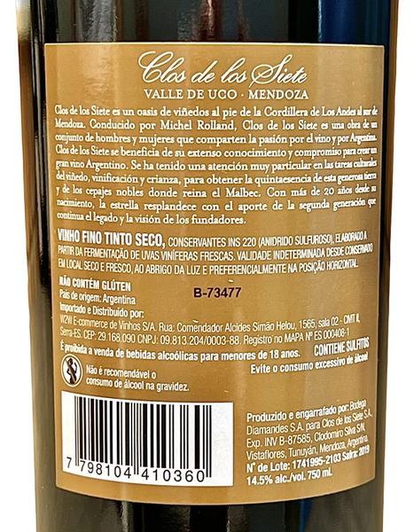 Imagem de Vinho Clos de Los Siete  Kit com 3 Garrafas  Oferta