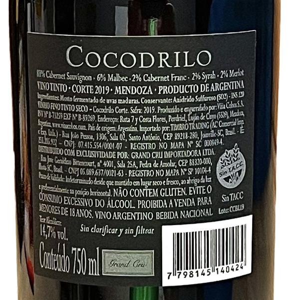 Imagem de Vinho Cocodrilo Blend (corte)  Leve 3 E Pague 2 Garrafas  Oferta