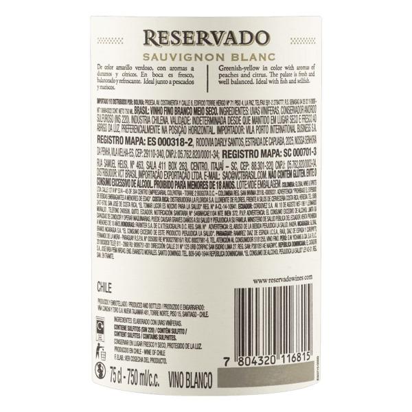 Imagem de Vinho Concha Y Toro Reservado Sauvignon Blanc 750ml