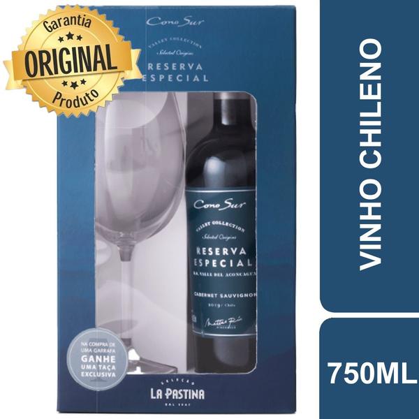 Imagem de Vinho Cono Sur Reserva Especial Cabernet 750ml + Taça de Cristal