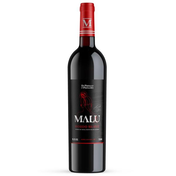 Imagem de Vinho De Mesa Suave Bordô Malu Di Paulo E Paulino 750ml