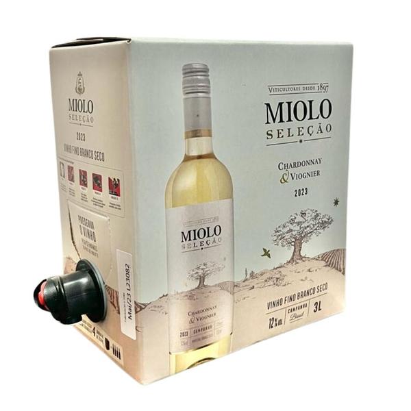 Imagem de Vinho Fino Branco Seco Miolo Seleção Bag in Box Com Torneira Acoplada -  3 Litros