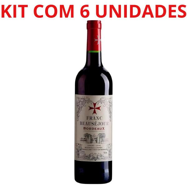 Imagem de Vinho frances franc beausejour bordeaux 750ml tto kit com 12