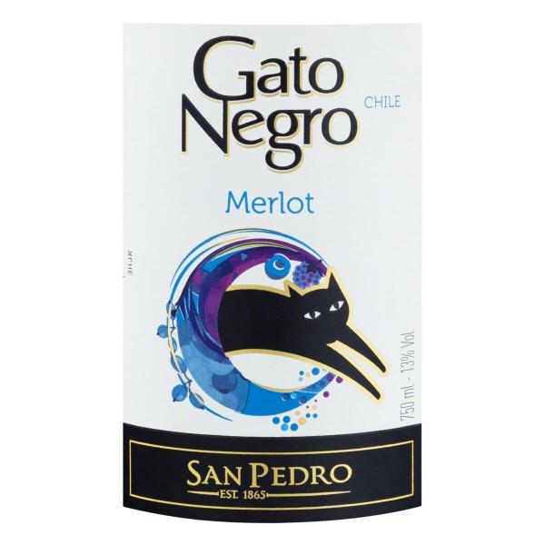 Imagem de Vinho gato negro merlot tinto 750ml