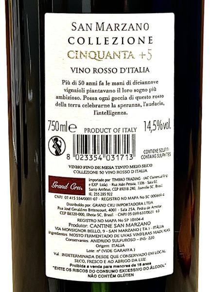 Imagem de Vinho Italiano Tinto Collezione Cinquanta San Marzano 750ml