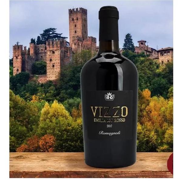 Vinho Italiano Vizzo Emilia Igt Rosso 2019 Romagnoli 750 Ml Imagem de Vinho Italiano Vizzo Emilia Igt Rosso 2019 Romagnoli 750 Ml
